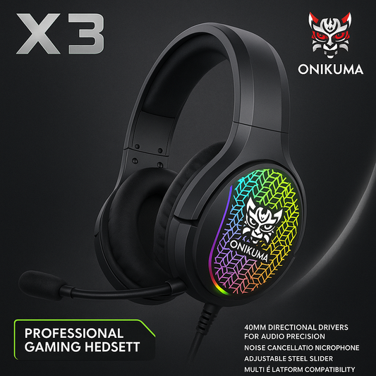Audifonos Gamer Rgb Onikuma X3 Con Micr